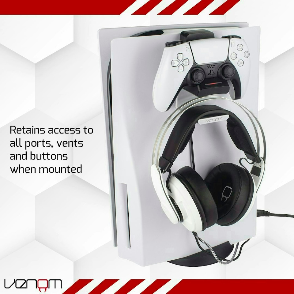 image 1 of Venom PS5 Stealth Charging Dock and Headset Mount