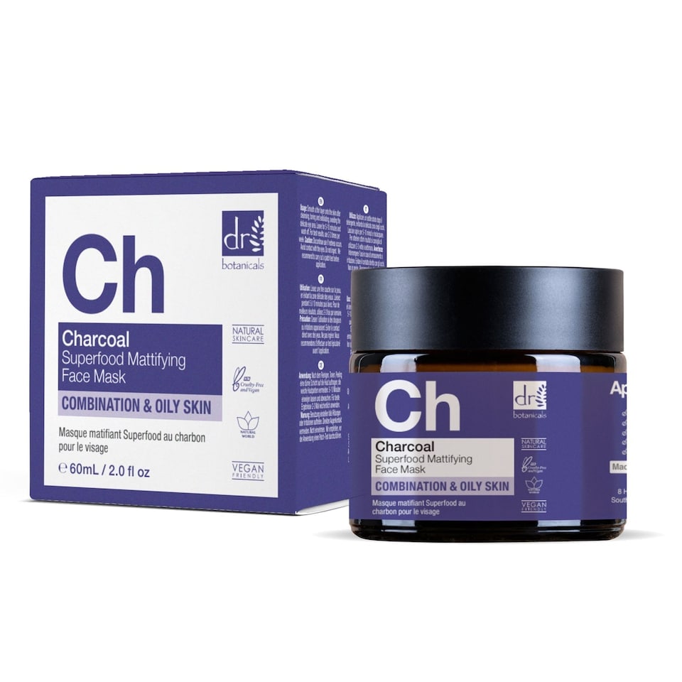 image 1 of Dr Botanicals Charcoal Superfood Mattifying Face Mask 60ml