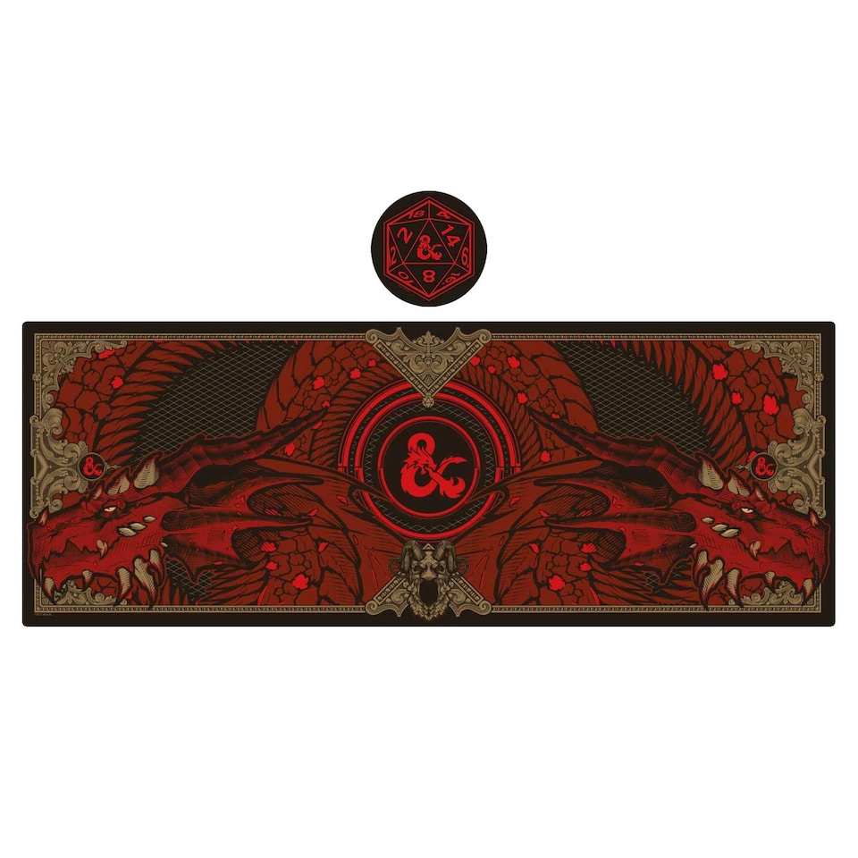 image 1 of Dungeons & Dragons XL Desk Pad & Coaster Set