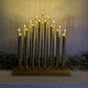 image 2 of 29cm Premier Christmas  Candle Bridge with 17 LEDs & Timer in Gold Battery Operated