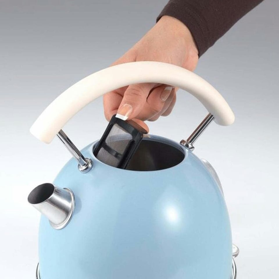image 1 of Ariete 2877/05 Vintage Retro Dome Kettle, 1.7 Litre Capacity, Blue