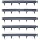 image 1 of Harbour Housewares 5pc Steel Lawn Edging Set - 5m x 8cm - Anthracite