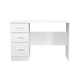 image 1 of Hampshire 3 Drawer Desk in White Matt (Ready Assembled) | White | White Matt