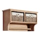 image 4 of HOMCOM Entryway Coat Rack Wall Mounted Shelf Hooks 2 Baskets Brown