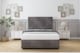 image 1 of Sloomy Lisbon Slate Naples Divan Bed With Mattress 2 Drawers Footend With 54" Floor Standing Headboard & 12" Matching Footboard 4'6 Double | Grey | Slate | Double | 1