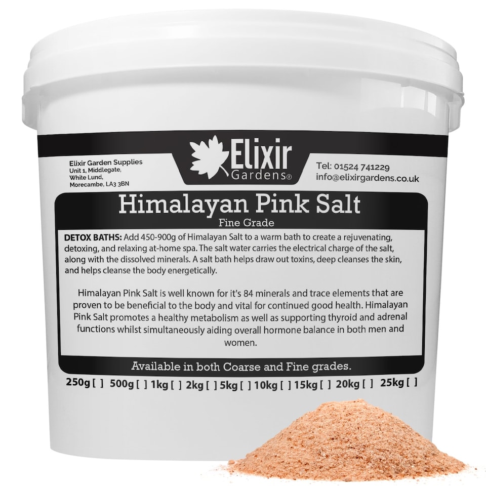 image 1 of Elixir gardens Organic Himalayan Pink Salt Fine Grade supplied in a tub x 15kg