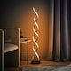 image 1 of ValueLights Infinity Black Double Twist Integrated LED Floor Lamp Black