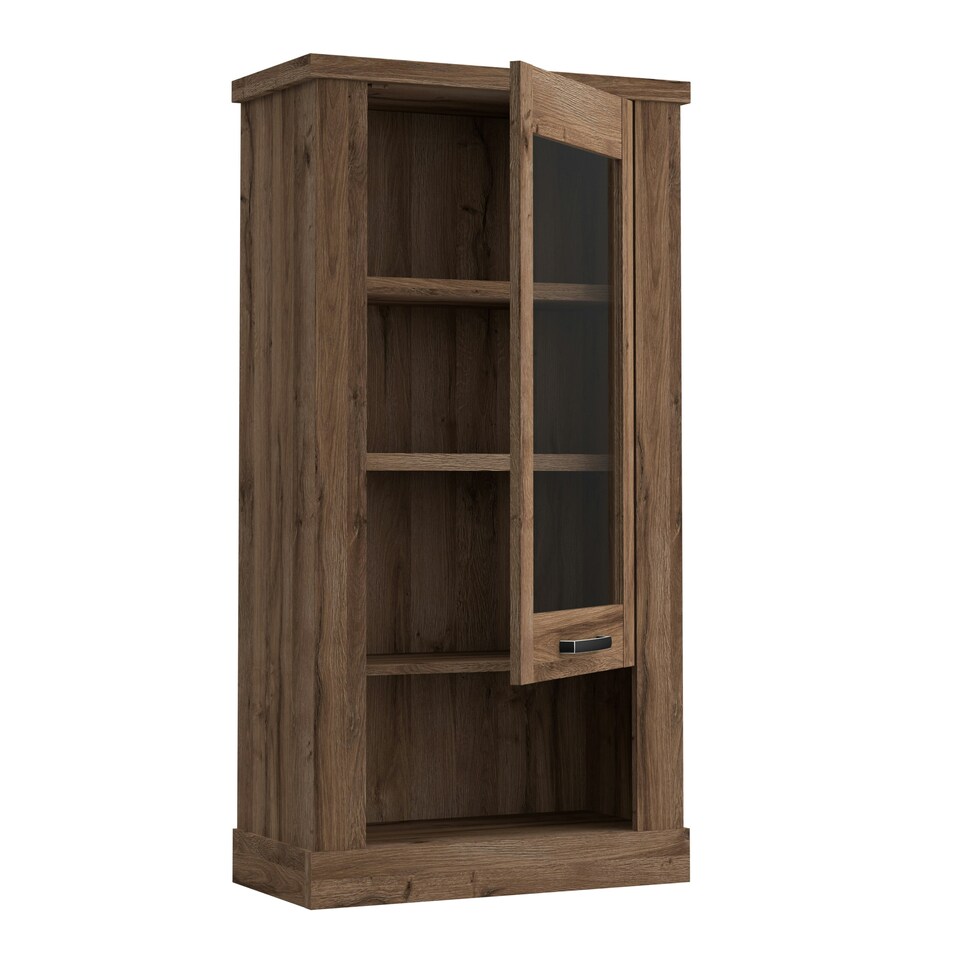image 1 of Corona 1 Door Wall Display Cabinet in Tabak Oak