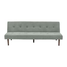 Living and Home Modern Convertible Sofa Bed with Wooden Legs - Grey