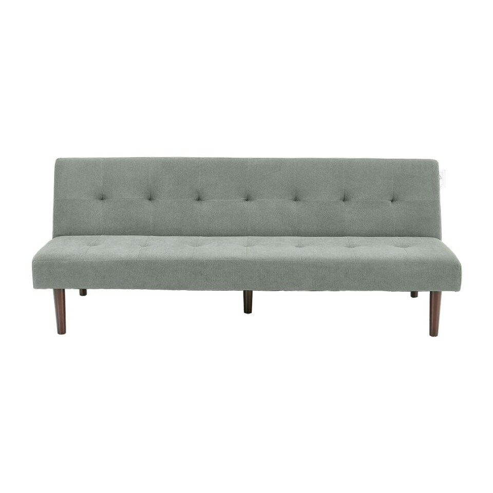 image 1 of Living and Home Modern Convertible Sofa Bed with Wooden Legs - Grey