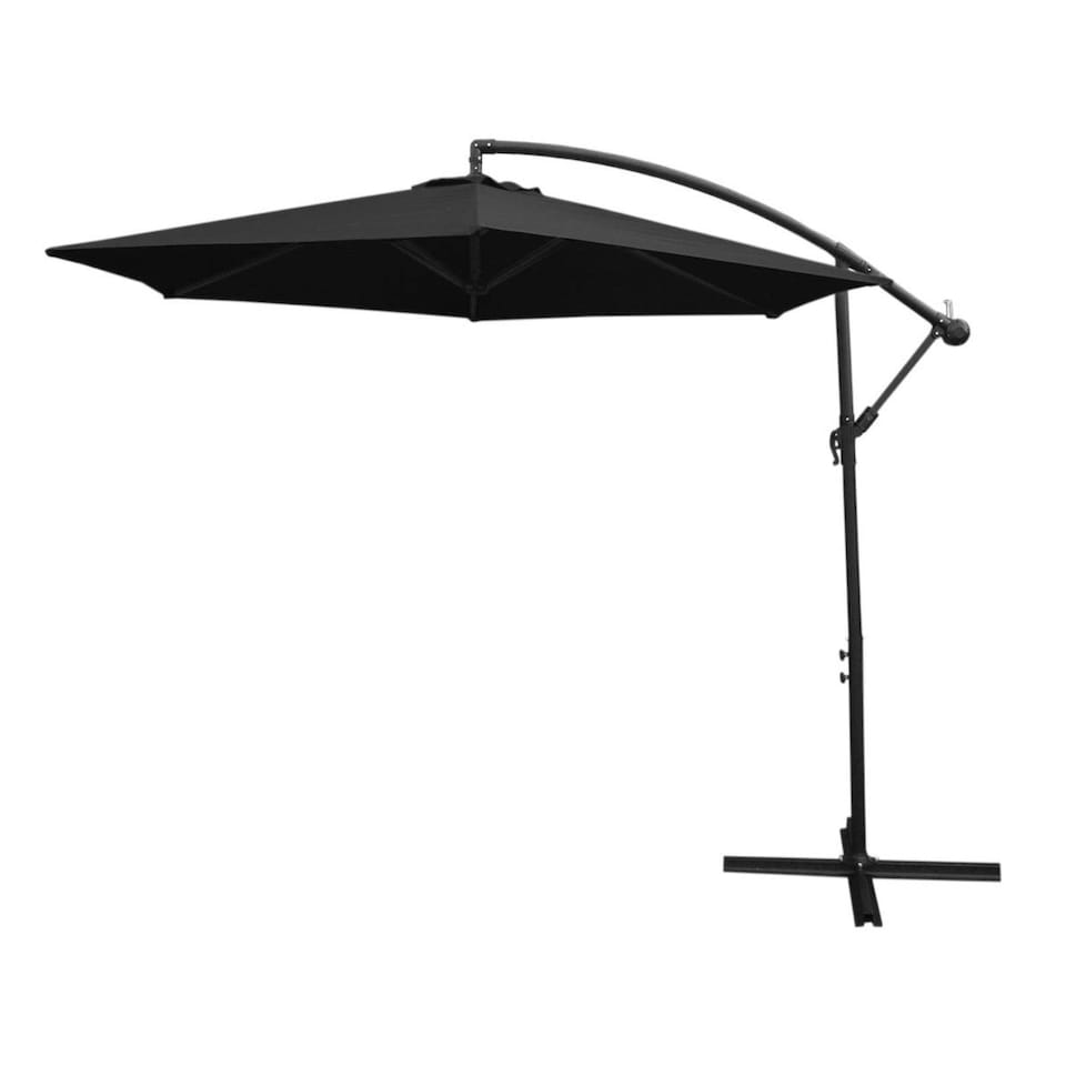 image 1 of Black Cantilever Parasol & Square Base
