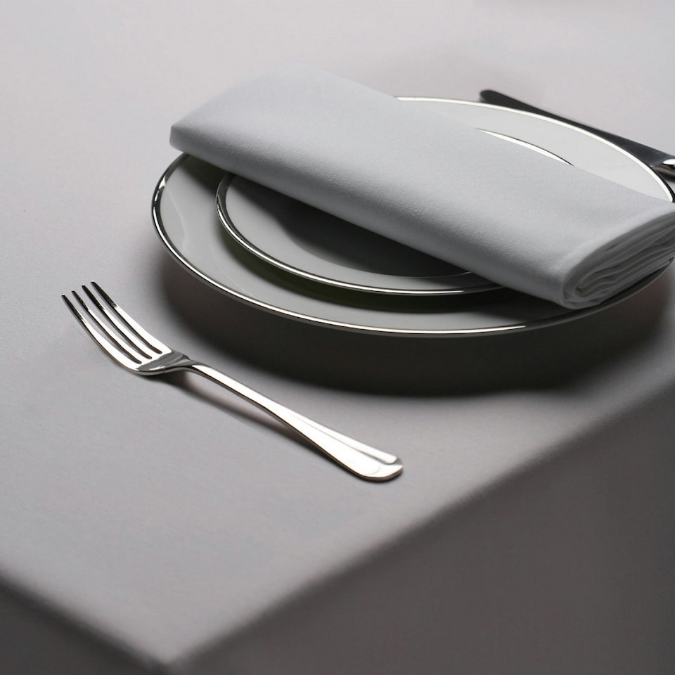 image 1 of Belledorm Amalfi Rectangular Table Cloth - Medrite Grey - 178 x 366cm