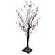 image 1 of 90cm 3ft Christmas Lit Black Twig Tree Red Berry 240 Warm White LED