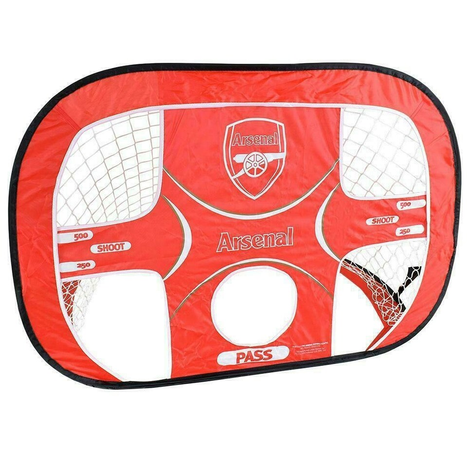 image 1 of Arsenal FC 2 in 1 Pop Up Football Goal - Red/White - One Size