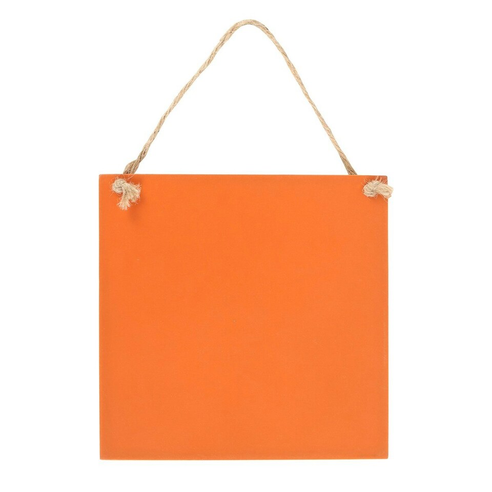 image 1 of Something Different Scaredy Cats Welcome Hanging Plaque - Orange/Black - One Size