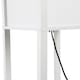 image 6 of HOMCOM Floor Lamp Reading Lamp with 3-Tier Storage Shelf for Home Office White