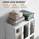 image 5 of HOMCOM Portable Wardrobe, Clothes Organiser with Hanging Rods, White 
