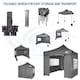 image 5 of MCC Direct MAXIMUS 3x3 Heavy Duty Pop up Grey Gazebo With Sides | Grey | Grey