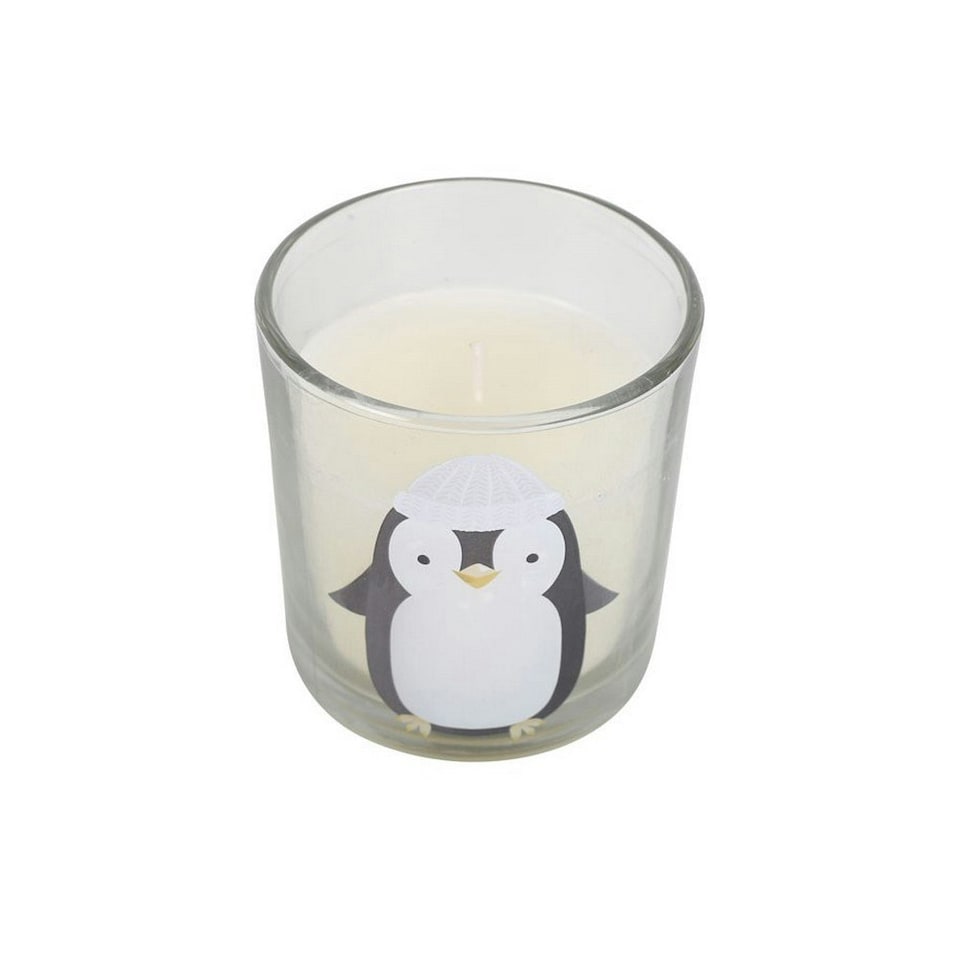 image 1 of Something Different Frosty Vanilla Penguin Candle - White - One Size