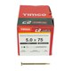 image 3 of Timco - C2 Clamp-Fix Multi-Purpose Premium Screws - TX - Double Countersunk - Yellow (Size 5.0 x 75 - 200 Pieces)