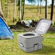 image 2 of HOMCOM 10L Portable Travel Toilet Outdoor Camping with 2 Detachable Tanks Grey