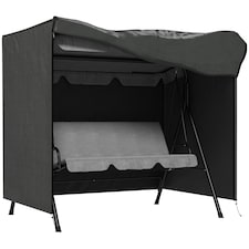 Outsunny Garden Furniture Protector Patio Swing Chair Cover | Grey | Dark Grey | 177L x 114D x 152Hcm