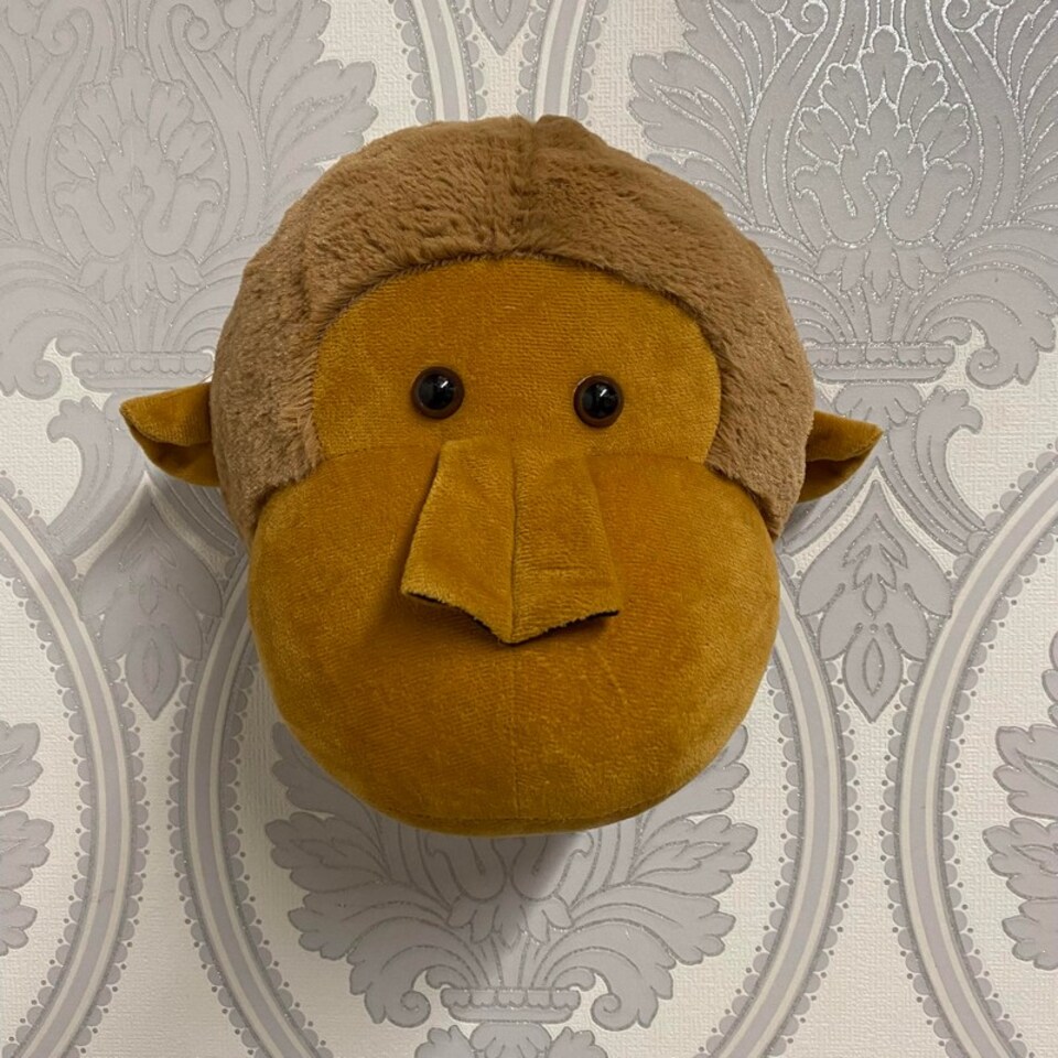 image 1 of Orangutan Head Hanger - L18 x W20 x H30 cm