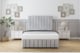 image 2 of Sloomy California Silver Naples Divan Bed Base 2 Drawers Left Side With 26 Inch Strutted Headboard & 12 Inch Matching Footboard | Silver | Silver | Small Single | 1