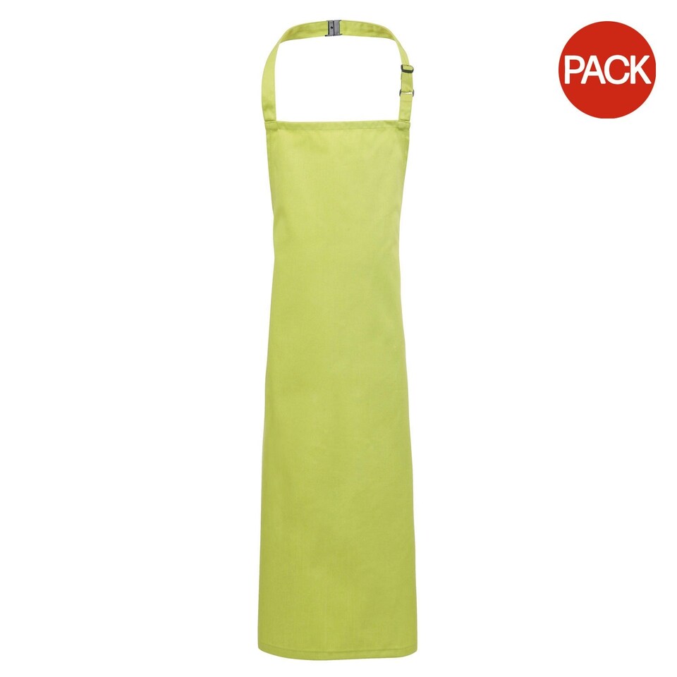 image 1 of Premier Childrens/Kids Bib Apron (Pack of 2) - Lime - Junior