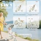 image 3 of AIYAPLAY 5 in 1 Foldable Kids Trike, Toddler Tricycle for 1-3 Years, Cream White