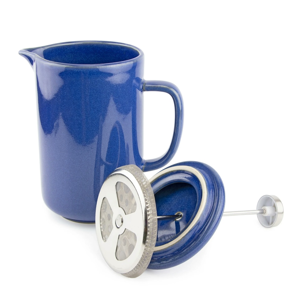 image 1 of Upper Street Percolé Six Cup Navy Blue Ceramic Cafetière