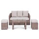 image 3 of Primrose Living Classic Rattan 5 Seater Sofa Set in Natural