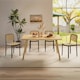 image 2 of VonHaus Brewer Set of 4 Plastic Rattan Dining Chairs