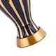 image 2 of Traditional Glossy Navy Midnight Blue and Polished Gold Ceramic Table Lamp Base | Blue | Midnight Blue | 1