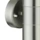 image 6 of First Choice Lighting Set of 2 Blaze Stainless Steel Outdoor Up Down Wall Lights Silver | Clear