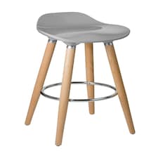 Interiors by Premier Abs And Beech Wood Bar Stool, Space-Saver Kitchen Bar Stool, Footrest Barstool Bench