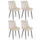 image 1 of SONARA Modern Set of 4 Velvet Dining Chairs with Ergonomic Upholstered Seat