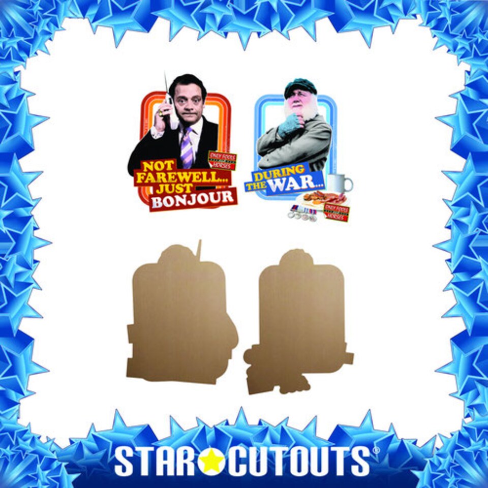 image 1 of Not Farewell Just Bonjour and During the War Only Fools and Horses Wall Art Cardboard Cutouts - Pack of 2