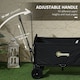 image 8 of Outsunny 120L Folding Collapsible Wagon with Adjustable Handle, Black
