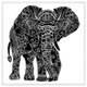 image 1 of Elephant silhouette (Picture Frame) White | M