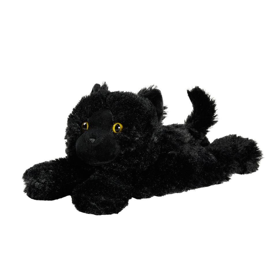 image 1 of Warmies Plush Black Cat Microwavable Weighted Teddy with French Lavender Scent, Hot or Cold for Cool Relaxation and Warm Relief
