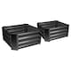 image 1 of Harbour Housewares Square Galvanised Steel Raised Garden Beds - 60cm x 60cm - Anthracite - Pack of 2 Grey