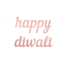 Happy Diwali Letter Banner - Rose Gold