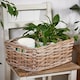 image 2 of Medium Grey Rattan Storage Basket Grey