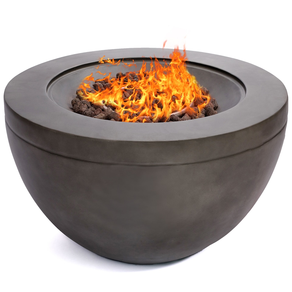 image 1 of Centurion TABITI Dark Grey Lavish Garden & Patio Fire Pit with Stone Finish - Fully Assembled