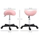 image 7 of HOMCOM Saddle Stool Adjustable Rolling Salon Chair for Massage Spa Beauty Pink Pink