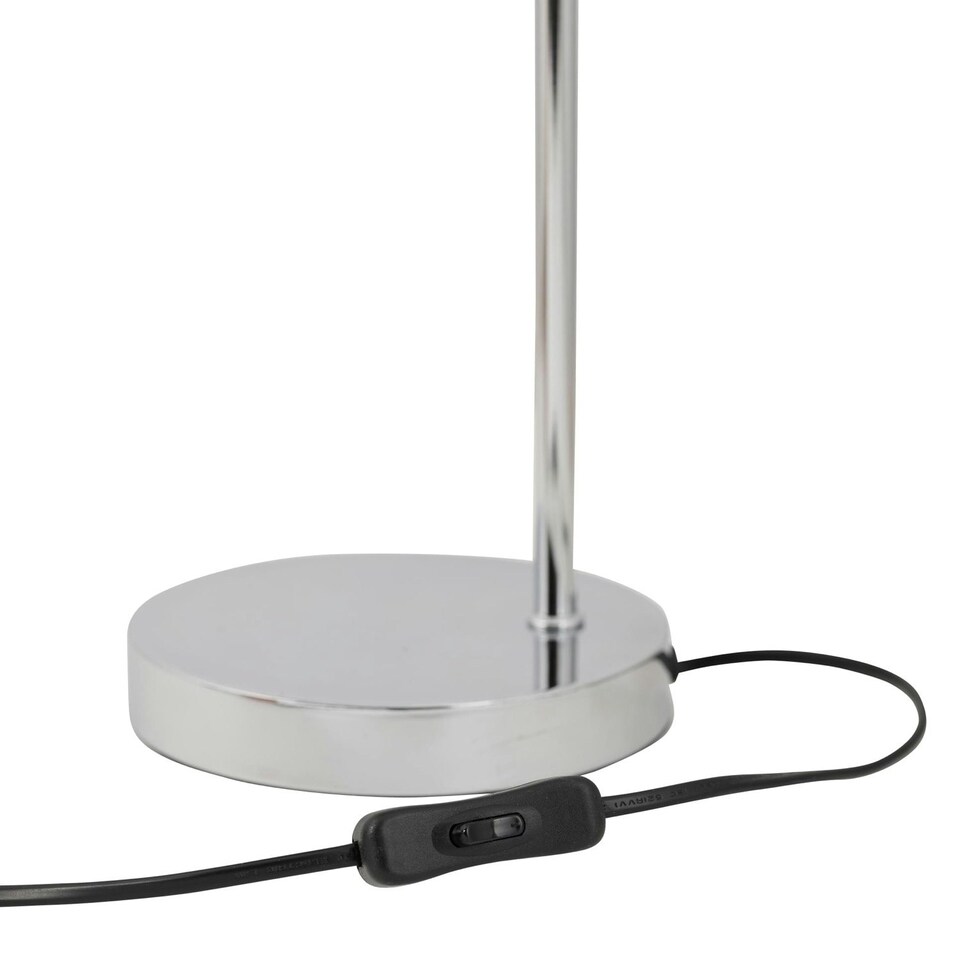image 1 of First Choice Lighting Chrome Arched Table Lamp Base Only Chrome