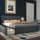 image 1 of Kelly Bed with Storage Fabric Navy, Double