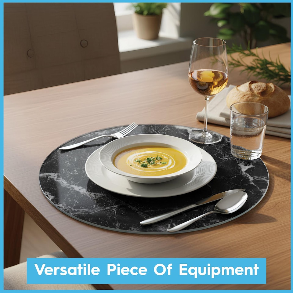 image 1 of Harbour Housewares Rectangle Glass Chopping Board - 40 x 30cm - Black Marble | Black | Black Marble