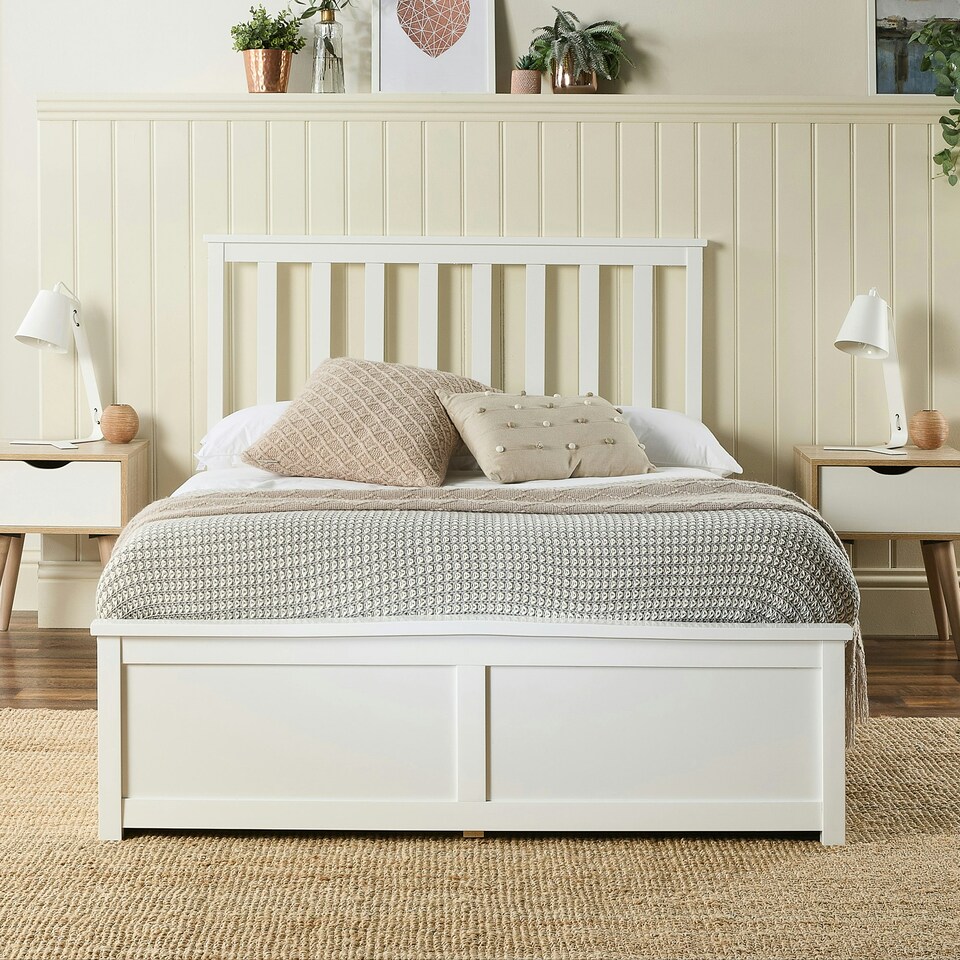 image 1 of Wooden Ottoman Bed, Small Double